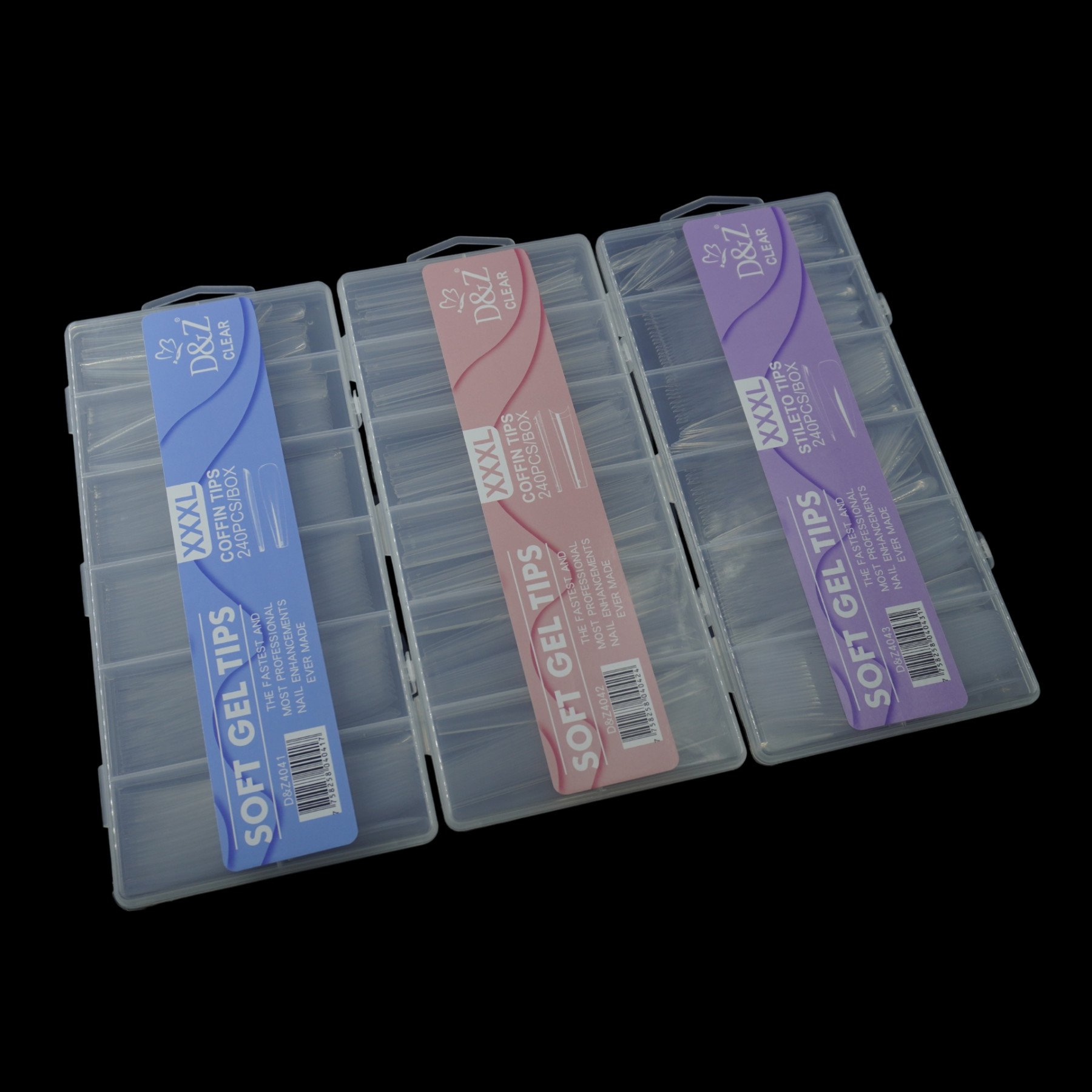 Unha Soft Gel Tips D&Z XXXL Extra Grande - 240 Unidades