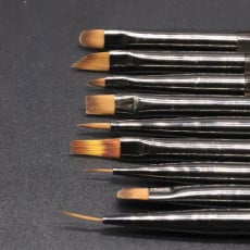 Kit Com 9 Pincéis para Nail Art Decoração D&Z
